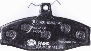 HELLA PAGID 8DB 355 017-931 - Тормозные колодки, дисковые, комплект parts5.com