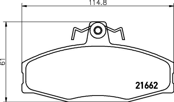 HELLA PAGID 8DB 355 017-931 - Тормозные колодки, дисковые, комплект parts5.com