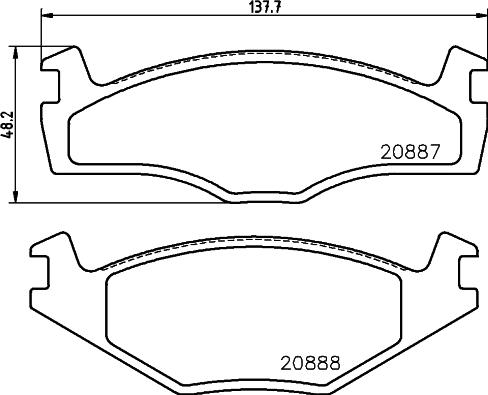 HELLA PAGID 8DB 355 017-521 - Тормозные колодки, дисковые, комплект parts5.com