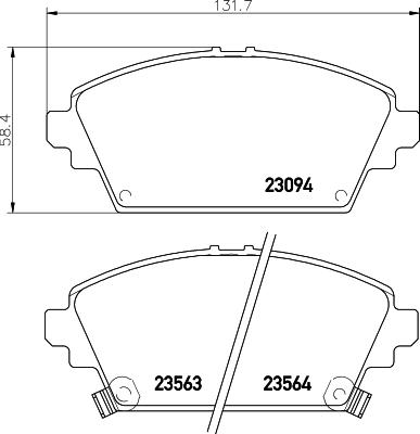 HELLA PAGID 8DB 355 017-171 - Тормозные колодки, дисковые, комплект parts5.com