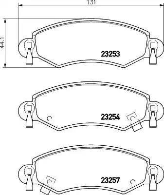 HELLA PAGID 8DB 355 017-251 - Тормозные колодки, дисковые, комплект parts5.com