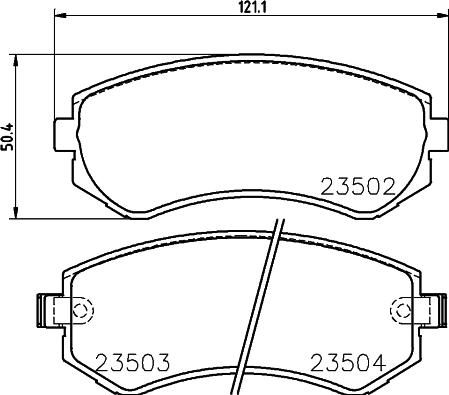 HELLA PAGID 8DB 355 017-201 - Тормозные колодки, дисковые, комплект parts5.com