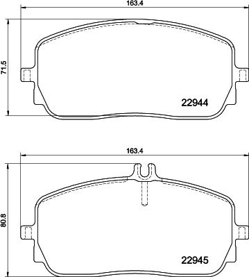 HELLA PAGID 8DB 355 039-011 - Тормозные колодки, дисковые, комплект parts5.com