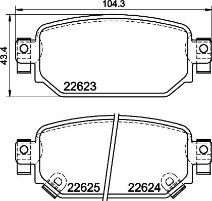 HELLA PAGID 8DB 355 039-141 - Тормозные колодки, дисковые, комплект parts5.com