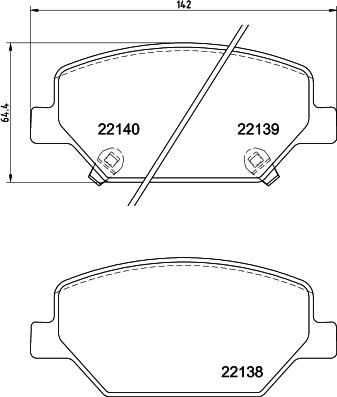 HELLA PAGID 8DB 355 039-121 - Тормозные колодки, дисковые, комплект parts5.com