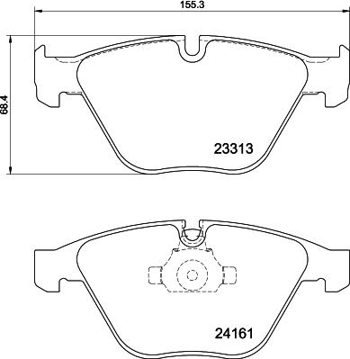 HELLA PAGID 8DB 355 039-241 - Тормозные колодки, дисковые, комплект parts5.com