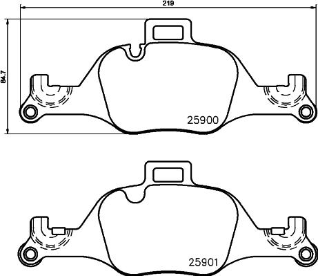 HELLA PAGID 8DB 355 036-531 - Тормозные колодки, дисковые, комплект parts5.com