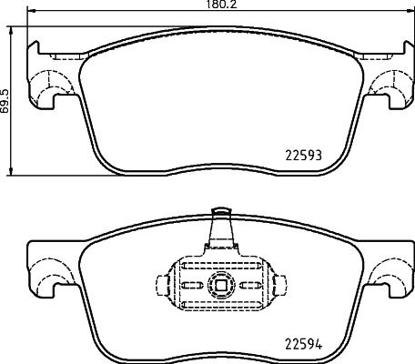 HELLA PAGID 8DB 355 031-541 - Тормозные колодки, дисковые, комплект parts5.com