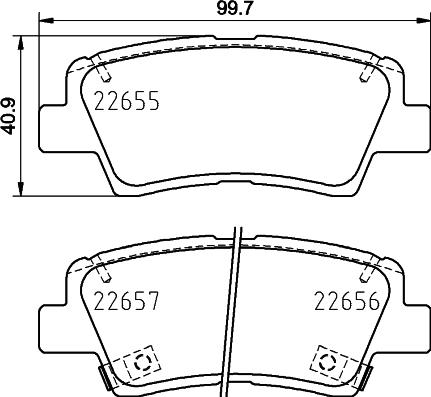 HELLA PAGID 8DB 355 031-681 - Тормозные колодки, дисковые, комплект parts5.com