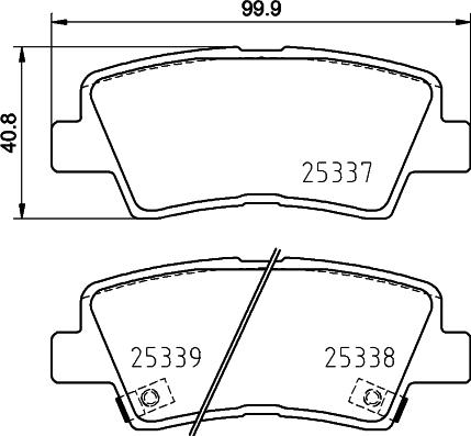 HELLA PAGID 8DB 355 031-821 - Тормозные колодки, дисковые, комплект parts5.com