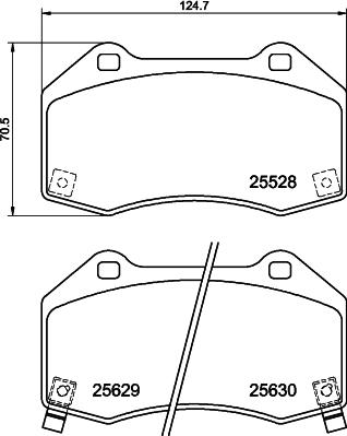 HELLA PAGID 8DB 355 025-891 - Тормозные колодки, дисковые, комплект parts5.com