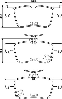 HELLA PAGID 8DB 355 025-251 - Тормозные колодки, дисковые, комплект parts5.com