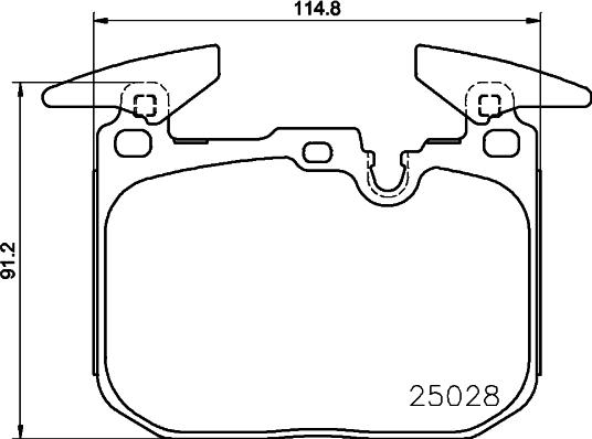 HELLA PAGID 8DB 355 025-771 - Тормозные колодки, дисковые, комплект parts5.com