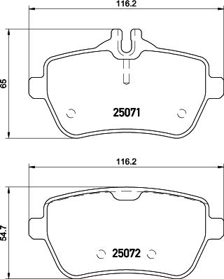 HELLA PAGID 8DB 355 020-471 - Тормозные колодки, дисковые, комплект parts5.com