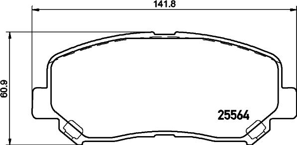 HELLA PAGID 8DB 355 020-511 - Тормозные колодки, дисковые, комплект parts5.com