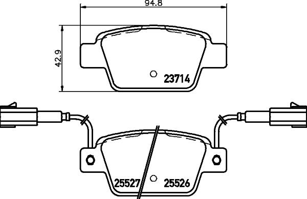 HELLA PAGID 8DB 355 020-181 - Тормозные колодки, дисковые, комплект parts5.com