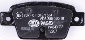 HELLA PAGID 8DB 355 020-181 - Тормозные колодки, дисковые, комплект parts5.com