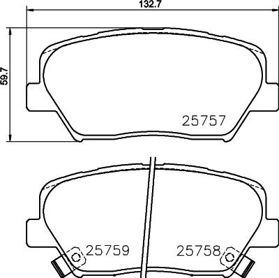 HELLA PAGID 8DB 355 020-871 - Тормозные колодки, дисковые, комплект parts5.com