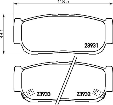 HELLA PAGID 8DB 355 020-221 - Тормозные колодки, дисковые, комплект parts5.com