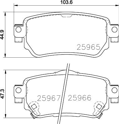 HELLA PAGID 8DB 355 021-491 - Тормозные колодки, дисковые, комплект parts5.com