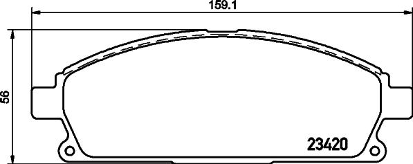 HELLA PAGID 8DB 355 021-651 - Тормозные колодки, дисковые, комплект parts5.com