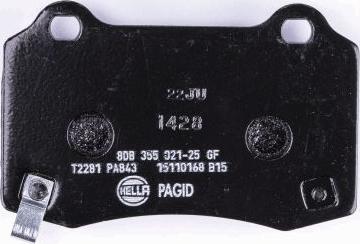 HELLA PAGID 8DB 355 021-251 - Тормозные колодки, дисковые, комплект parts5.com