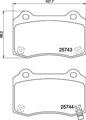 HELLA PAGID 8DB 355 021-251 - Тормозные колодки, дисковые, комплект parts5.com