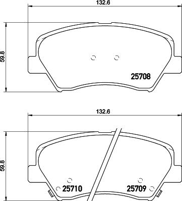 HELLA PAGID 8DB 355 021-781 - Тормозные колодки, дисковые, комплект parts5.com