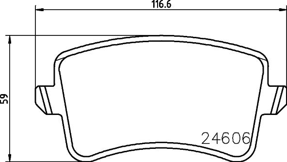 HELLA PAGID 8DB 355 025-391 - Тормозные колодки, дисковые, комплект parts5.com