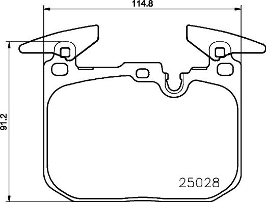 HELLA PAGID 8DB 355 023-141 - Тормозные колодки, дисковые, комплект parts5.com