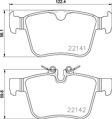 HELLA PAGID 8DB 355 023-361 - Тормозные колодки, дисковые, комплект parts5.com