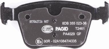 HELLA PAGID 8DB 355 023-361 - Тормозные колодки, дисковые, комплект parts5.com