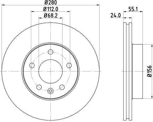 HELLA PAGID 8DD 355 127-331 - Тормозной диск parts5.com