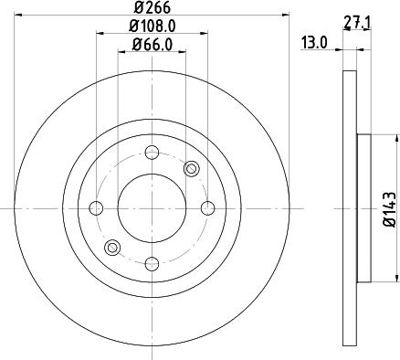 HELLA PAGID 8DD 355 105-751 - Тормозной диск parts5.com