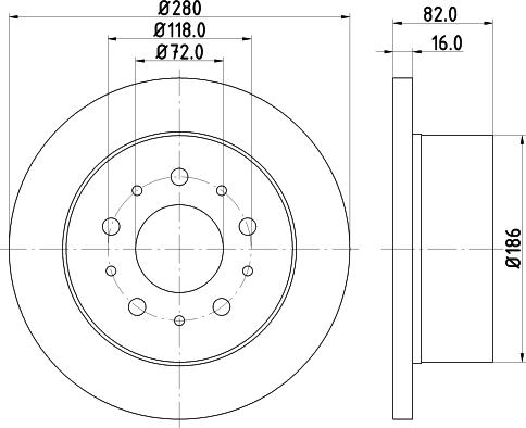 HELLA PAGID 8DD 355 108-961 - Тормозной диск parts5.com