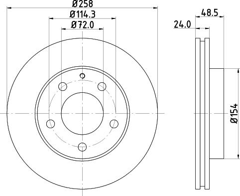 HELLA PAGID 8DD 355 103-221 - Тормозной диск parts5.com