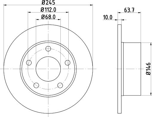 HELLA PAGID 8DD 355 102-801 - Тормозной диск parts5.com