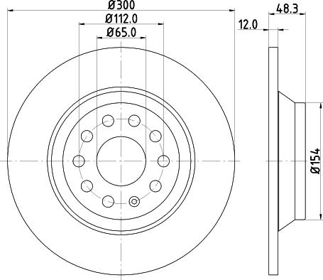 HELLA PAGID 8DD 355 119-481 - Тормозной диск parts5.com