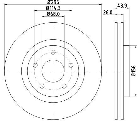 HELLA PAGID 8DD 355 114-601 - Тормозной диск parts5.com