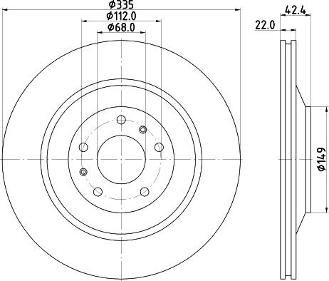 HELLA PAGID 8DD 355 129-801 - Тормозной диск parts5.com