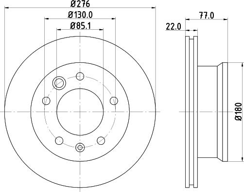 HELLA PAGID 8DD 355 128-251 - Тормозной диск parts5.com