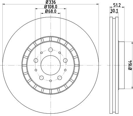 HELLA PAGID 8DD 355 110-591 - Тормозной диск parts5.com