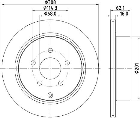 HELLA PAGID 8DD 355 118-811 - Тормозной диск parts5.com