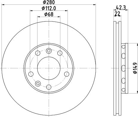 HELLA PAGID 8DD 355 113-321 - Тормозной диск parts5.com