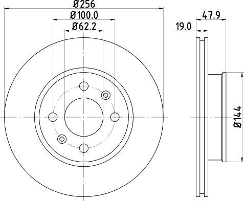 HELLA PAGID 8DD 355 112-471 - Тормозной диск parts5.com