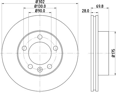 HELLA PAGID 8DD 355 117-121 - Тормозной диск parts5.com