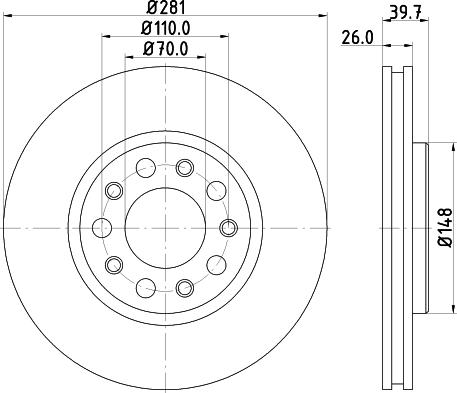 HELLA PAGID 8DD 355 117-231 - Тормозной диск parts5.com