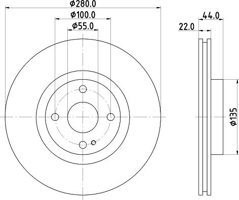 HELLA PAGID 8DD 355 131-921 - Тормозной диск parts5.com