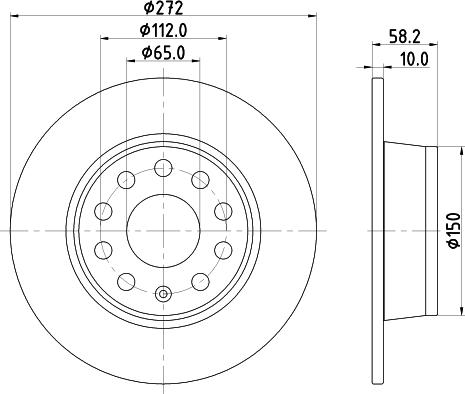 HELLA PAGID 8DD 355 131-811 - Тормозной диск parts5.com