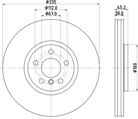 HELLA PAGID 8DD 355 133-111 - Тормозной диск parts5.com